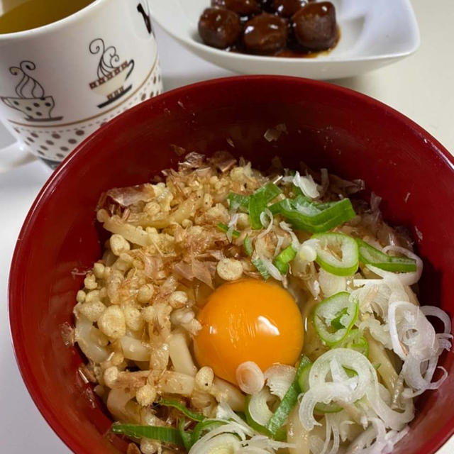 釜玉うどん❣️三太郎の昼ごはん。