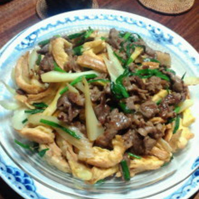 麩チャンプルーとぶり大根と湯豆富と茶碗蒸し