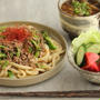 【簡単電子レンジレシピ】ひき肉とピーマンのオイスターうどん献立