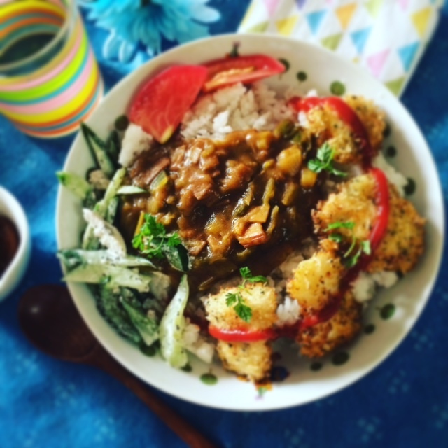 香草パン粉の豚肉フライ～カレーに添えて～