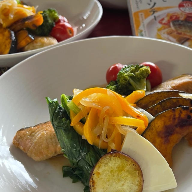  ◉メニュー専用調味料部門◉旬の鮭とお野菜のグリル秋の贅沢ワンプレート