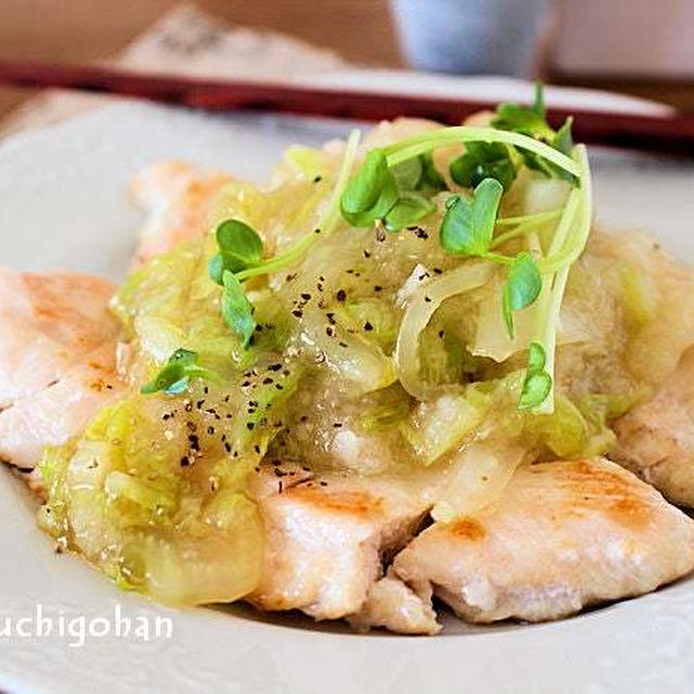 一皿で大満足！！旬の白菜大根でササミのあんかけ・簡単　時短　作り置き　節約　レシピ　