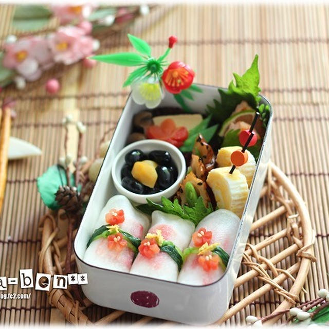 ☆ワンポイントキャラ弁☆千枚漬けのお寿司弁当☆
