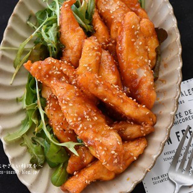 節約 ヘルシー食材で豪華なおかず【ケチャップソースが絶品♪チキンスティックレシピ】