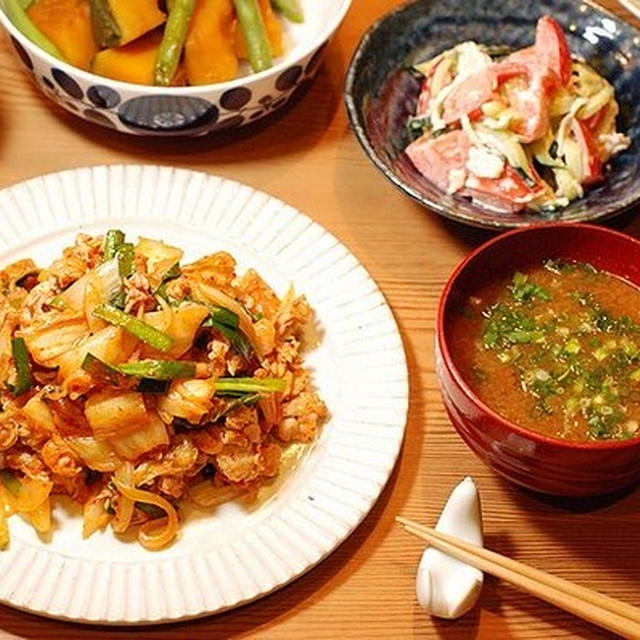残ったキムチを全部使って～【辛旨晩御飯】