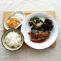 4月30日の朝ごはん。今朝の試作でサバみそ煮定食^ ^