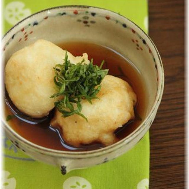 山芋衣の揚げ出し豆腐。　と献立。