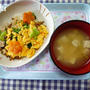 ﾟ･*:.｡.【幼児食】炒り卵でなんちゃってオムライス.｡.:*･ﾟ
