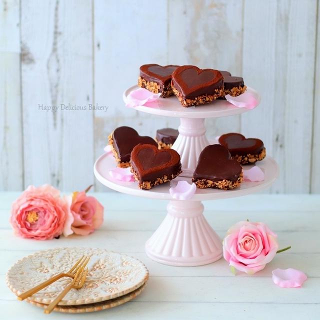 バレンタインに『ハートのチョコガナッシュケーキ』