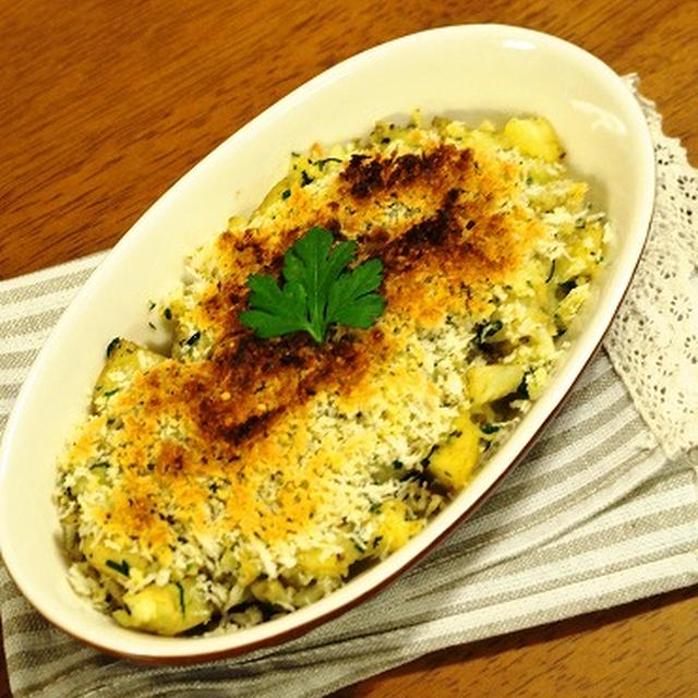 ハワイでのちち。　＆　＊アンチョビポテトの香草パン粉焼き＊