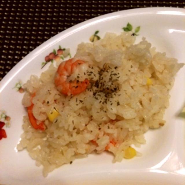 エビピラフ＆オムレツ