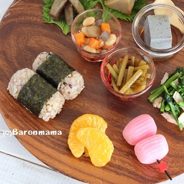 木製プレートで和ンプレート　おうちカフェ