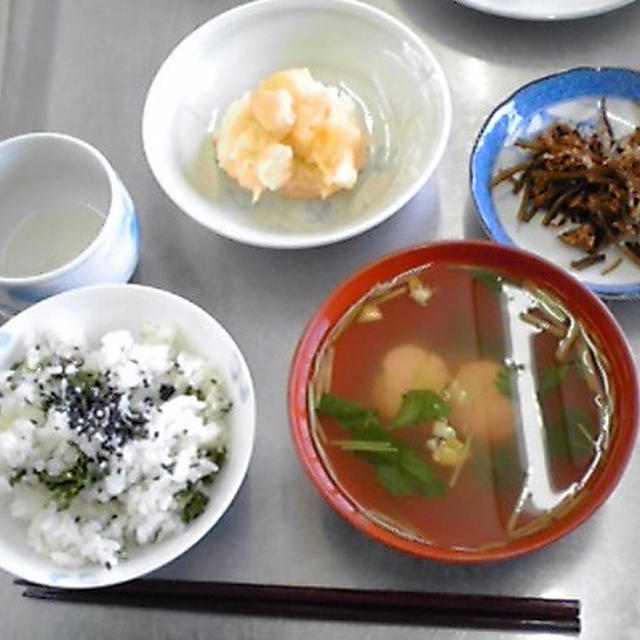 春が来るまで　春色お釜です。・・七草粥・・日本人の知恵の詰まった煮る文化・・ごはん