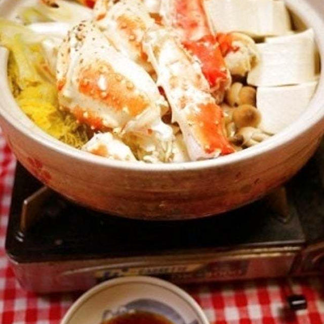 タラバガニでカニ鍋〆はカニ雑炊