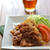 玉ねぎおろしだれの豚肉カリっとしょうが焼き。*かどや製油