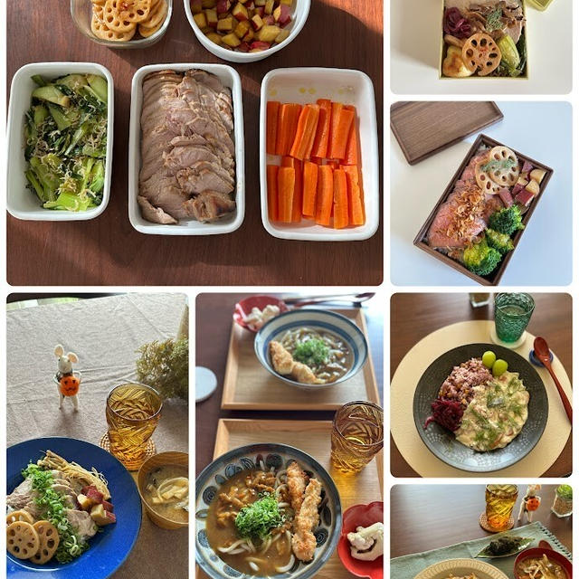 1週間の日持ちおかずとそれらを使って作るお昼ごはん、晩ごはん、お弁当、渋谷で行ったおひとりさま晩ごはんのお店など