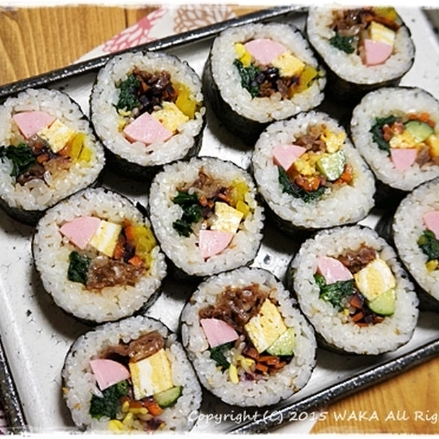 ■今年の恵方は南南東~♪ヽ( ﾟ∀ﾟ)ﾉ恵方巻きを丸かぶり~♪■韓国きんぱ
