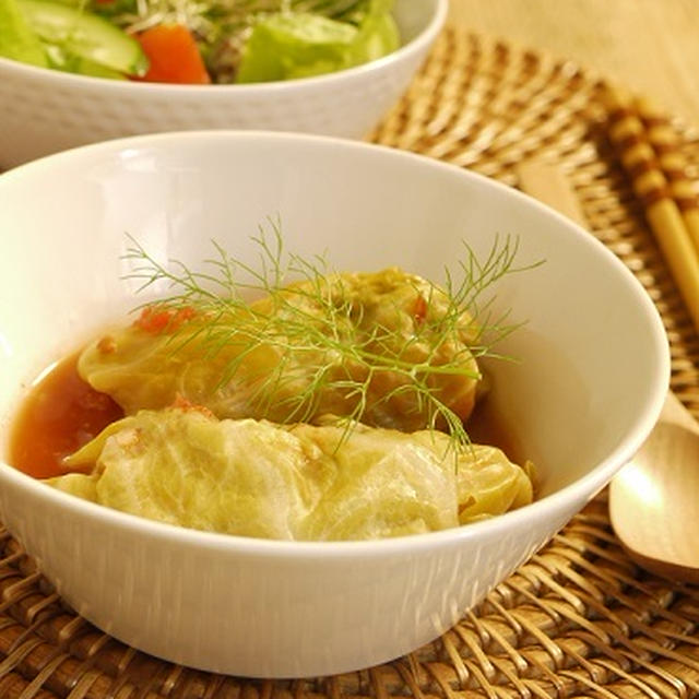 ひよこ豆のロールキャベツ