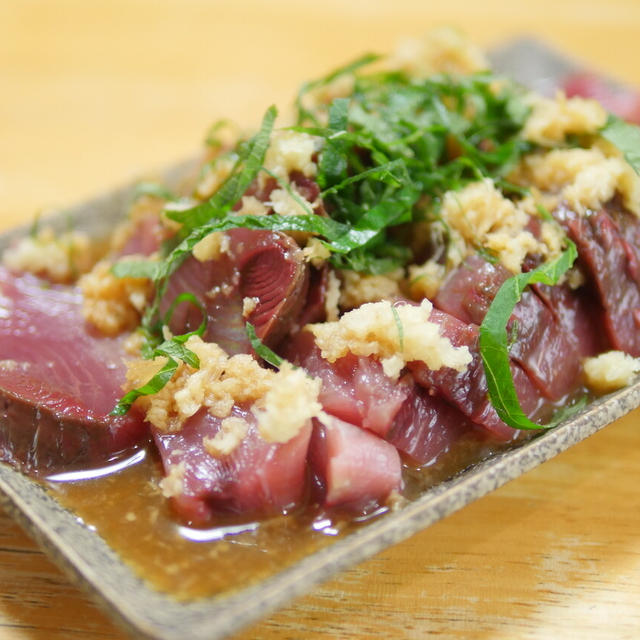 【食べ方】カツオ刺身の好みは腹、背？冷やして、うまいポン酢かけて食べる｜キューピー３分クッキング収録