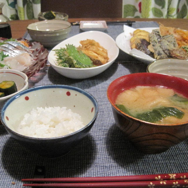 天ぷら三昧！の夕食