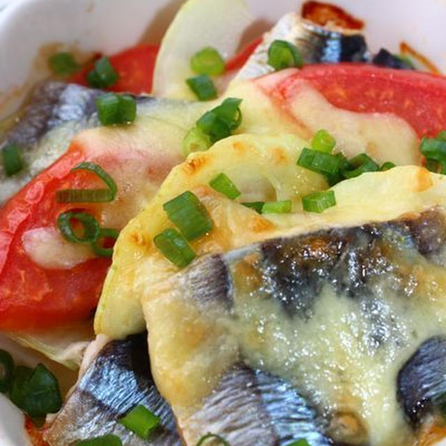秋刀魚のトマオニグリル
