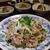豚しゃぶのアツアツごま油かけとゴボウの梅煮