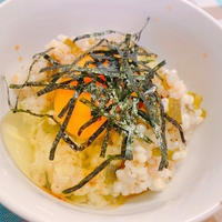 【ヘルシー】味付けひとつ！卵かけしそ梅おじや