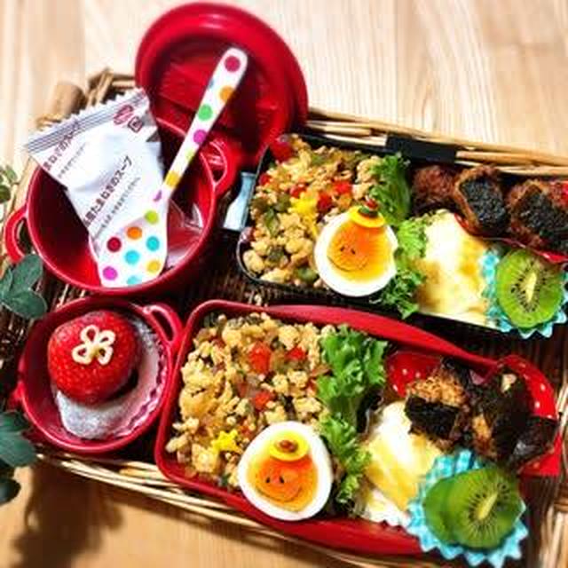 思ったよりマシでした（笑）雪、そして、雷。　～可愛い♡お弁当～