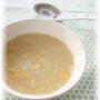 すりおろしじゃがいもの中華スープ。　と献立。