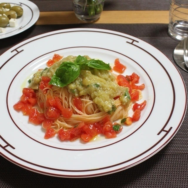 ■絶品！！！　焼き茄子とトマトケッカの冷製カペリーニ