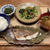 【献立】鯛の塩焼き、ほうれん草の胡麻和え、小松菜と人参としめじのオイスターソース炒め、小松菜のお味噌汁