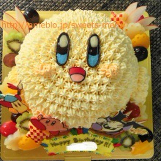 カービィの立体バースデーケーキ By Meruさん レシピブログ 料理ブログのレシピ満載