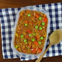 【作り置きレシピ】香味野菜たっぷり！えんどう豆とパプリカが映えるトマトドライカレー