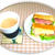 トーストサンドで朝ご飯