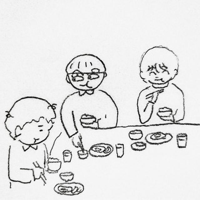 一緒に朝食を食べる