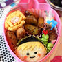 キャラ弁！ブロンズ男の子、女の子、まっくろくろすけ就寝中弁当
