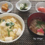 生湯葉と豆腐のあんかけ丼であったかお昼ごはん