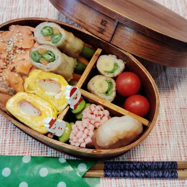 ひまわり堂さんのお弁当箱で鮭カマ焼きほぐし弁当【普通弁当】#平日お昼ご飯はお弁当or外食