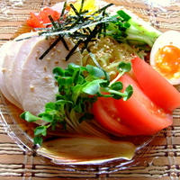 茹で鳥丸ごと♪ にんにく生姜の冷やし中華　★ハウス・和風スパイスモニター★