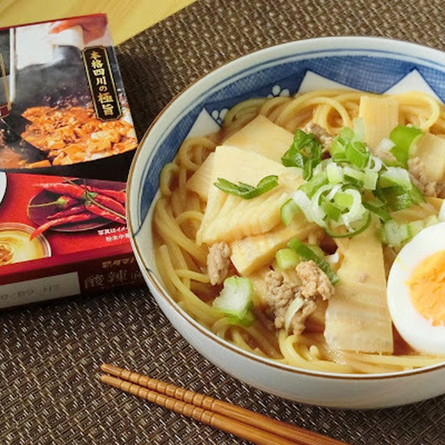 酸辣麻婆（サンラーマーボー）の素でつくる辛みそラーメン