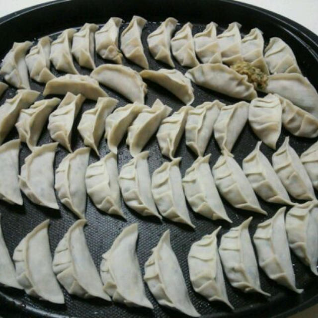 姪っ子と一緒に餃子を作りました☆( ´艸｀)