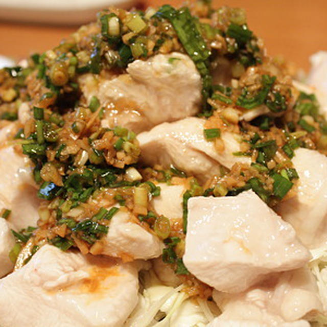 鶏むね肉の冷製サラダ。