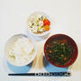 11月30日の朝ごはん★おからサラダ、もずくと根菜の味噌汁、ごはん