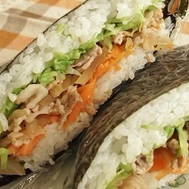 【くらしのアンテナ】でレシピ紹介♪生姜焼きＩＮおにぎらず