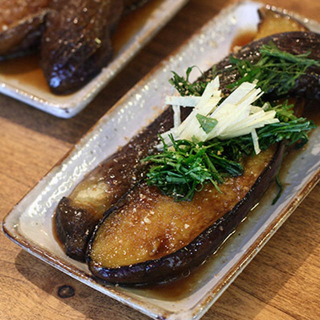 秋茄子と炒り豆腐