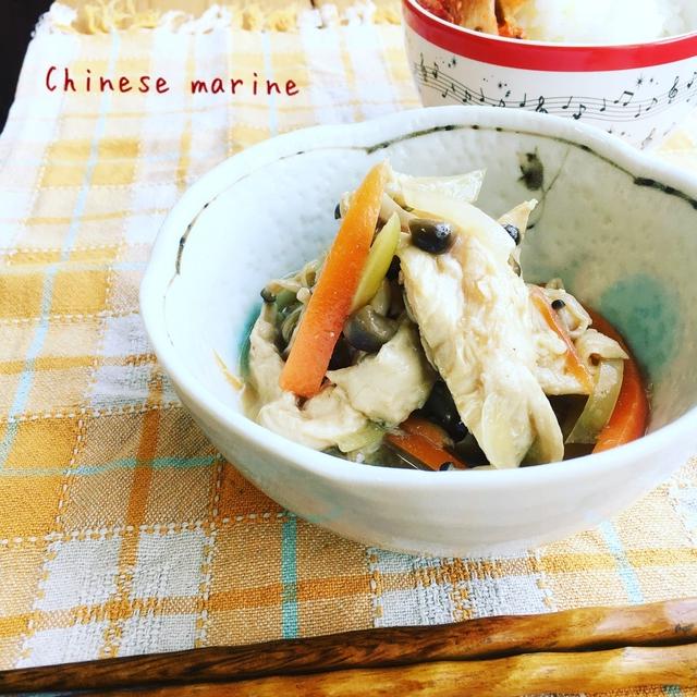 電子レンジで簡単！鶏胸肉の中華風マリネ