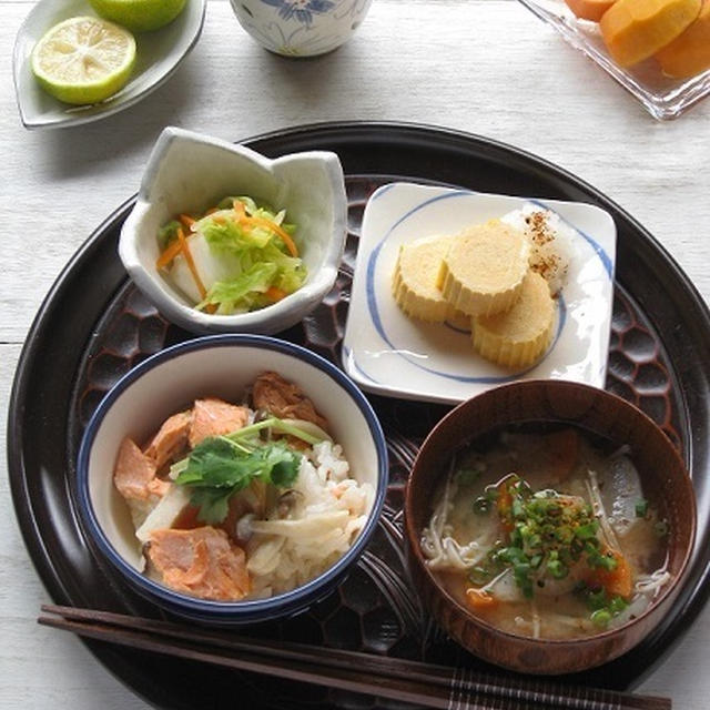 鮭ときのこの混ぜご飯