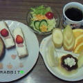 Good－morning ラビっ子のプチケーキ＆プリンアラモード＆野菜サラダ～じゃよ♪