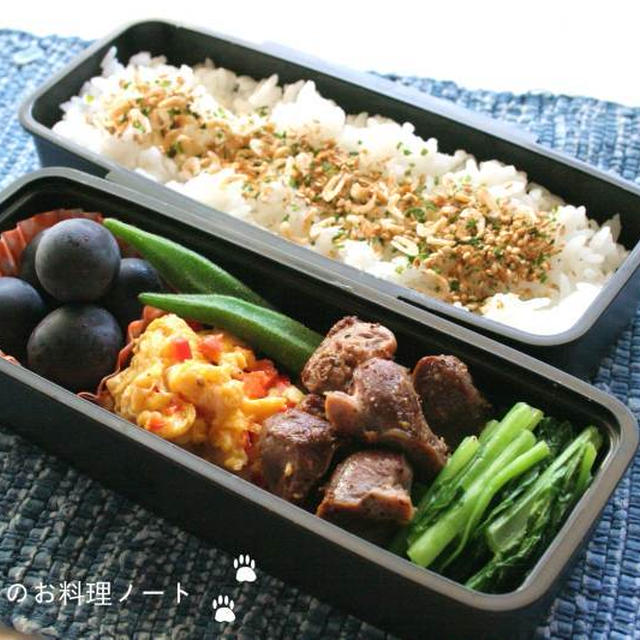 焼き砂肝のお弁当