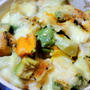 残った野菜を処理して、チーズをかけて焼く☆